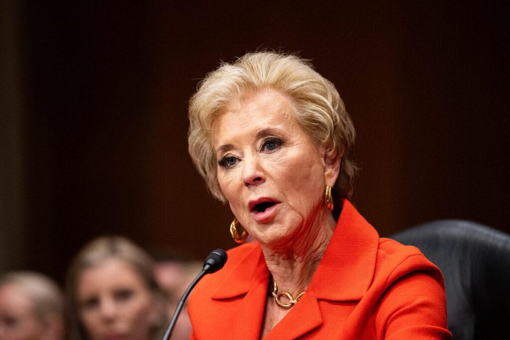 Linda McMahon Lays Out Plan for a Diminished Education Dept. – The New York Times
