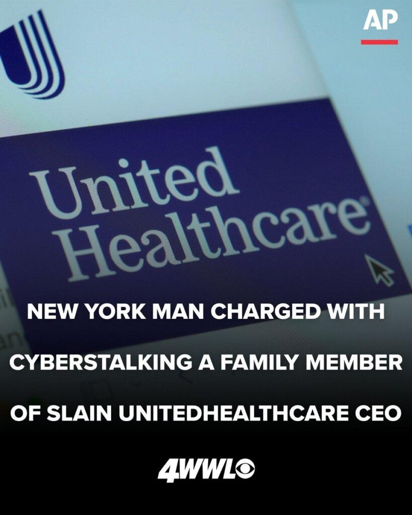 New York man charged with cyberstalking family member of slain UnitedHealthcare CEO – Yahoo News Canada