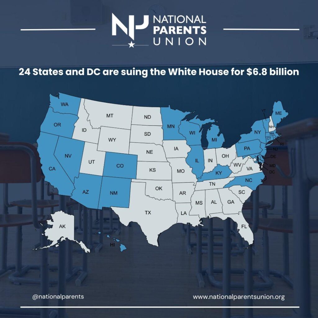 24 States Sue Trump Over $6.8 Billion Withheld From Education – The New York Times