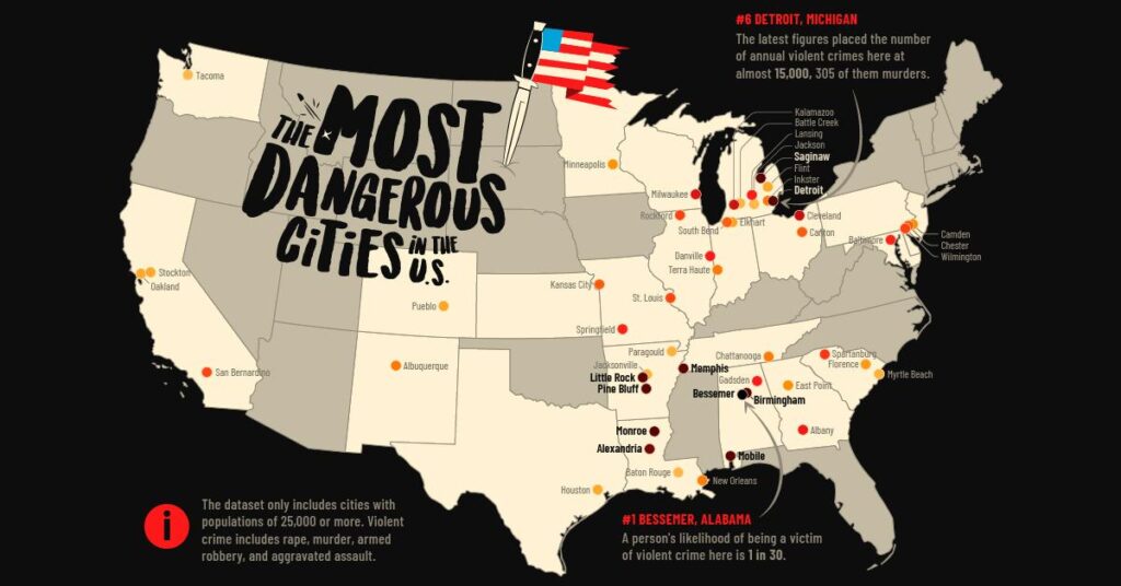 Full List of America’s Most Dangerous Cities as Trump Cracks Down on D.C. – Newsweek