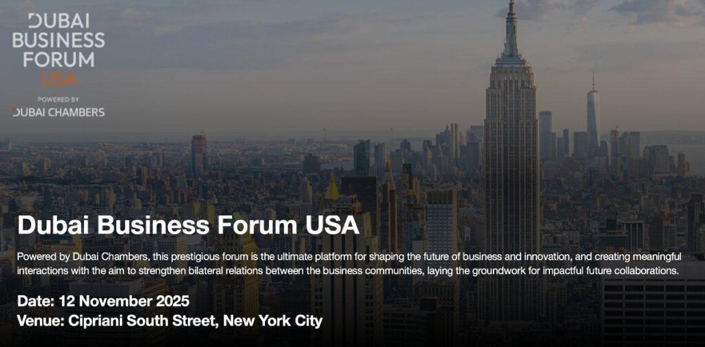 Dubai Chambers to Unveil Investment Opportunities at Inaugural Dubai Business Forum – USA in New York – GlobeNewswire