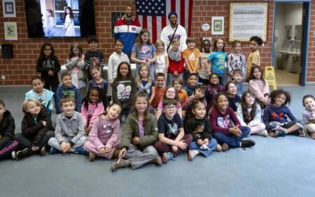 See photos as New York Giants players visit school in Mahwah – Bergen Record